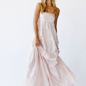 Free People Enough With The Tiers Silk Maxi Dress NWT